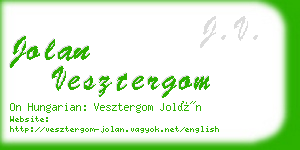 jolan vesztergom business card